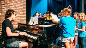 Piano singing rehersal